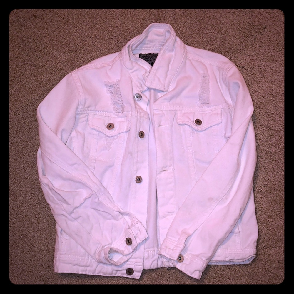 White jean jacket